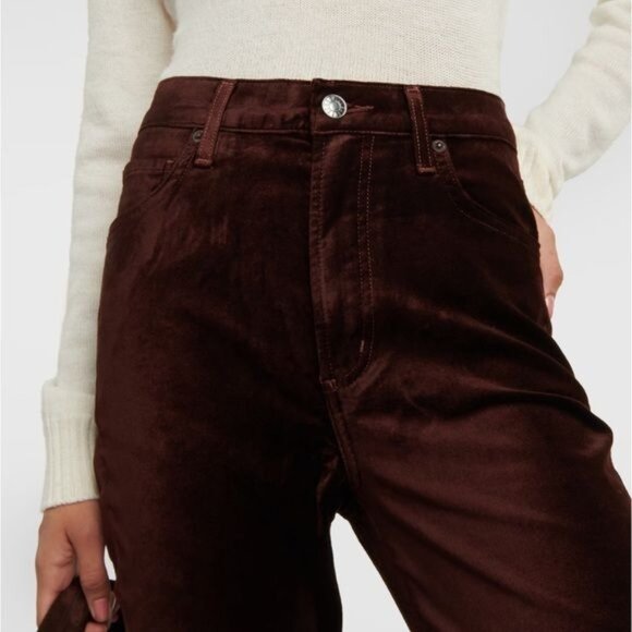 New AGOLDE Nico High Rise Slim Boot in Chocolate Milk Size 32 - Picture 13 of 16